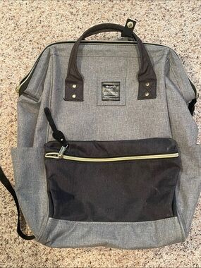 Gray and Black Himawari Travel Backpack